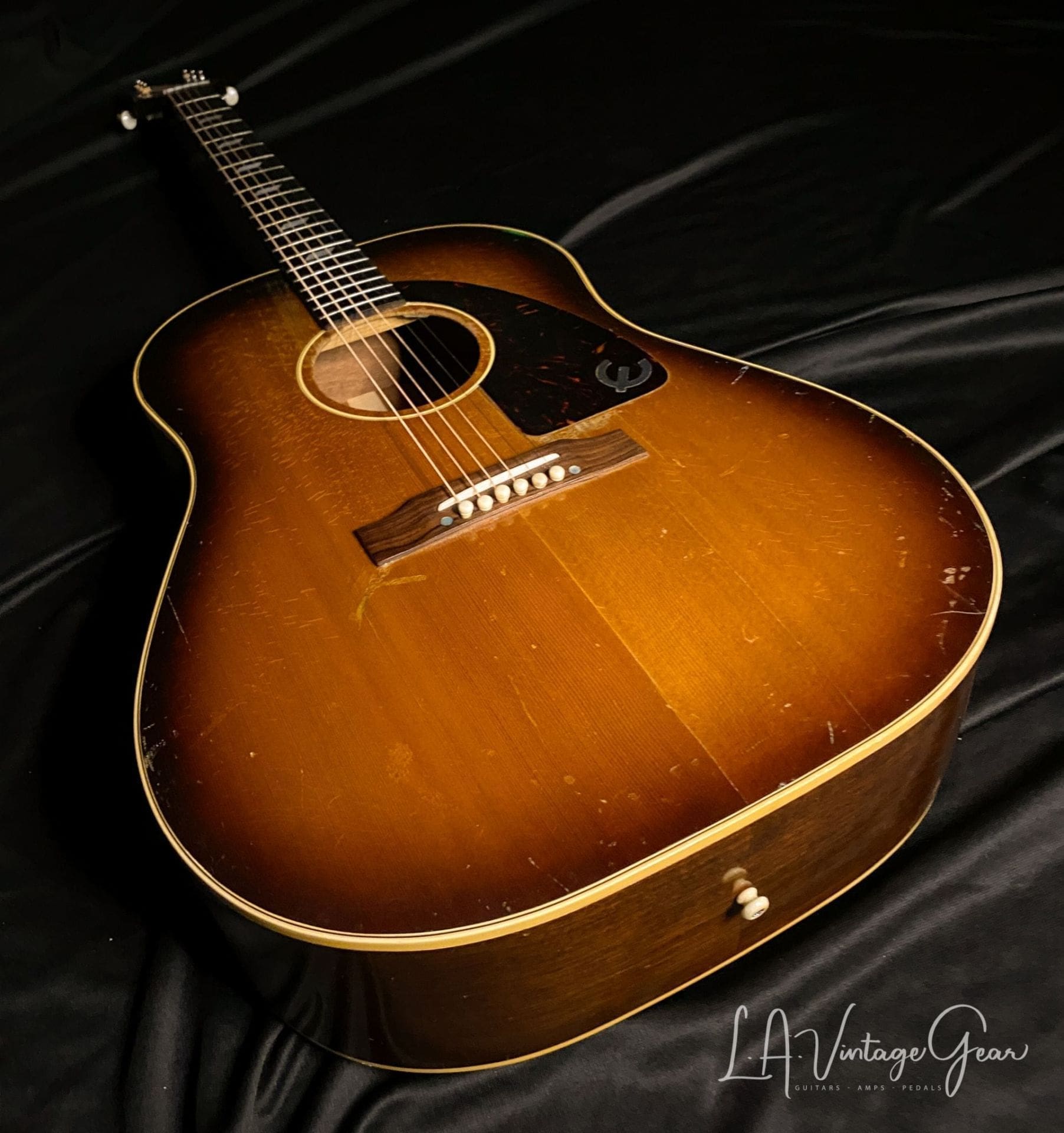 Epiphone Texan FT79 Acoustic Guitar -1962 Tobacco Sunburst - Image 4