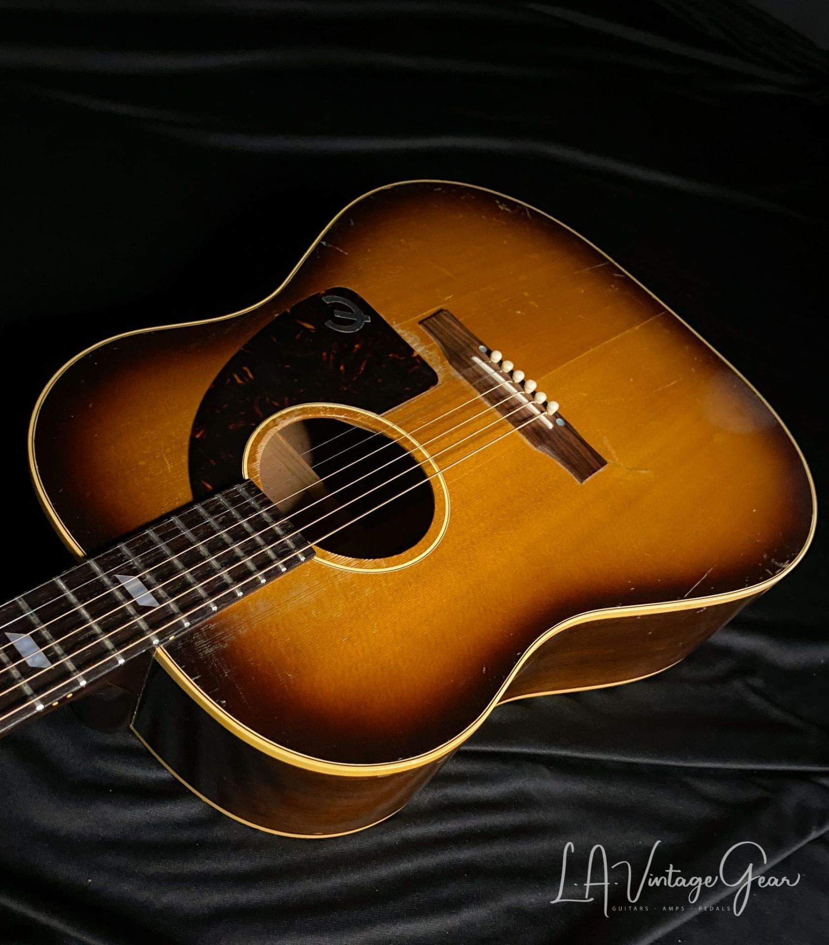Epiphone Texan FT79 Acoustic Guitar -1962 Tobacco Sunburst - Image 7