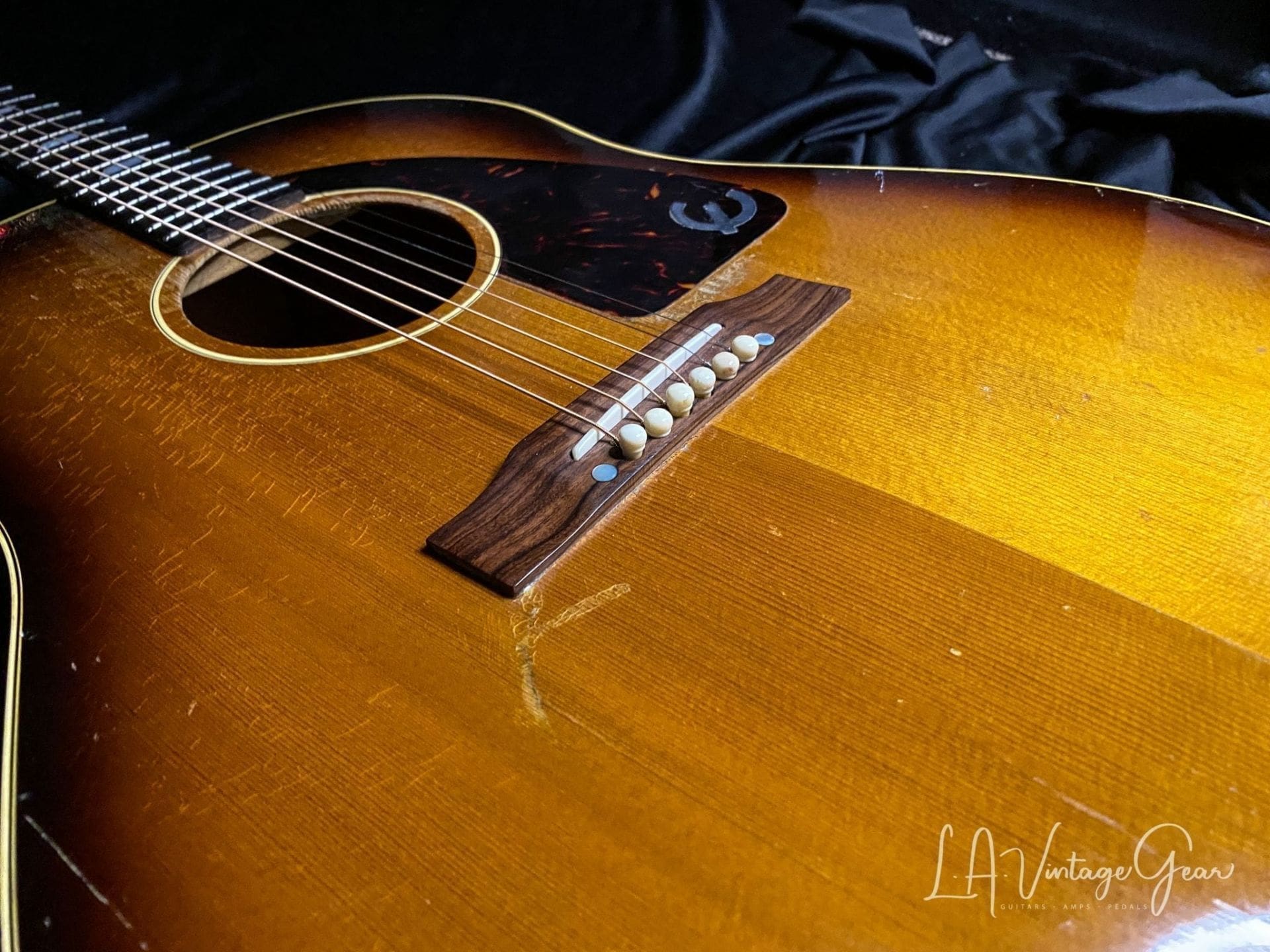 Epiphone Texan FT79 Acoustic Guitar -1962 Tobacco Sunburst - Image 13