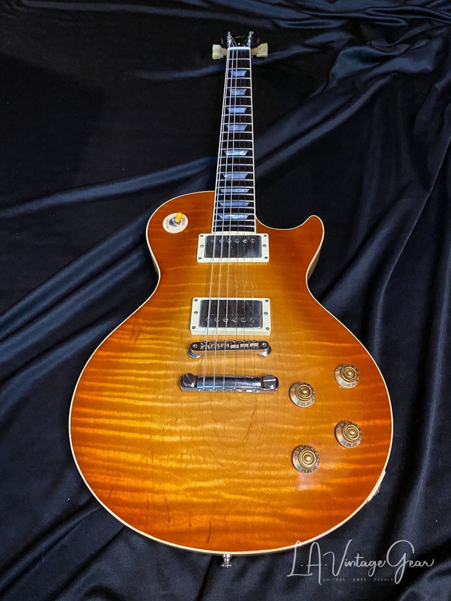 Rutters LP Inspired Guitar - Beautiful One Piece Flame Top ! Ron Ellis Humbuckers ! Korina Back - Image 2