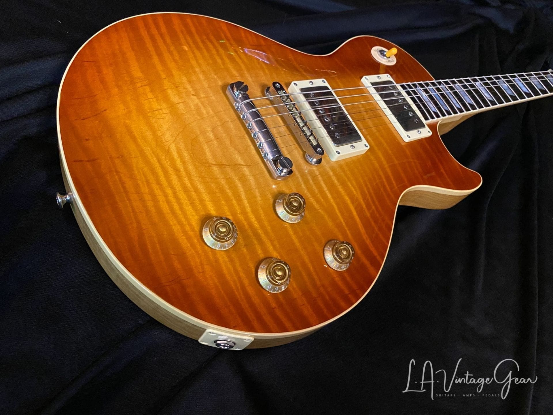 Rutters LP Inspired Guitar - Beautiful One Piece Flame Top ! Ron Ellis Humbuckers ! Korina Back - Image 5