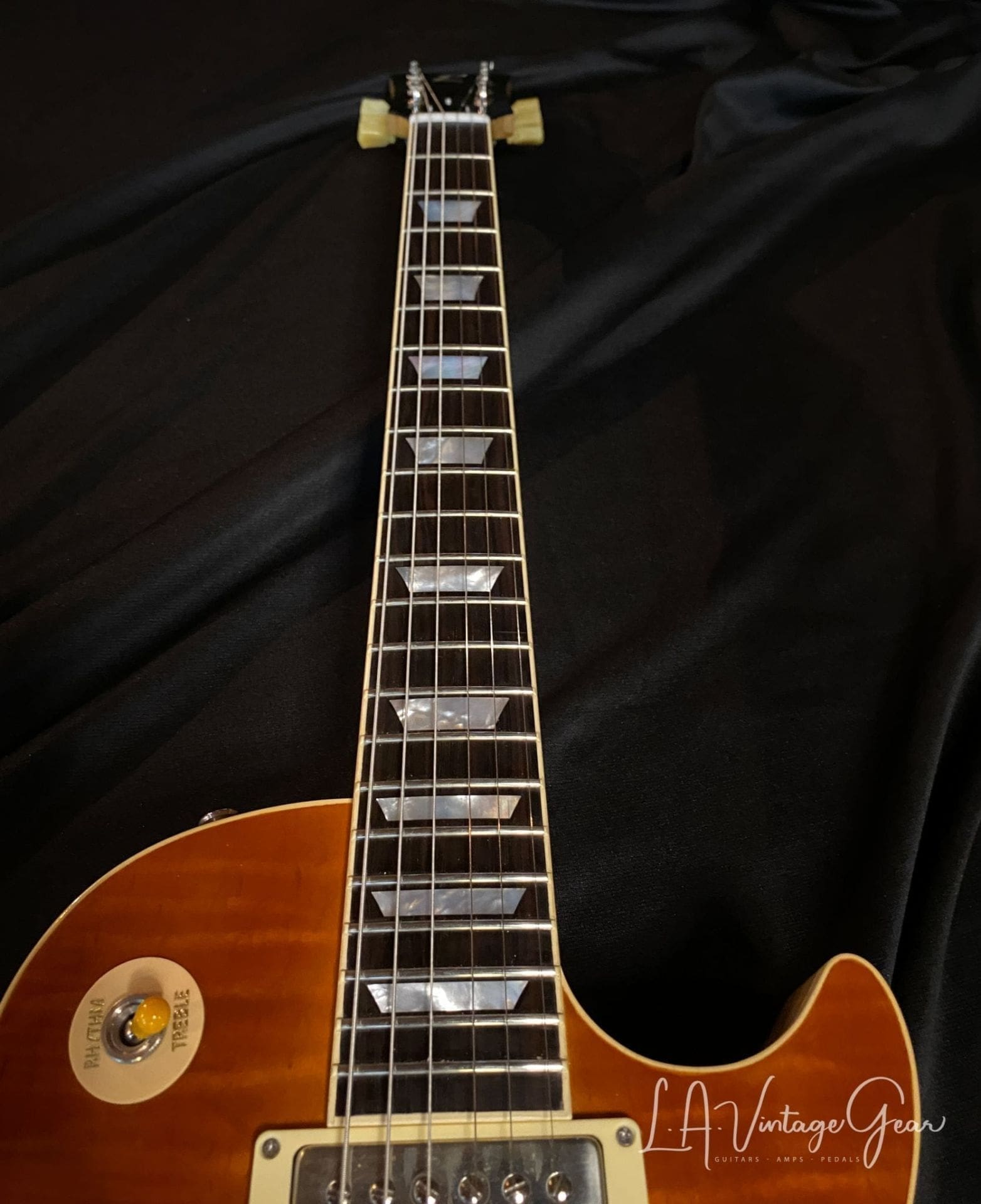 Rutters LP Inspired Guitar - Beautiful One Piece Flame Top ! Ron Ellis Humbuckers ! Korina Back - Image 11