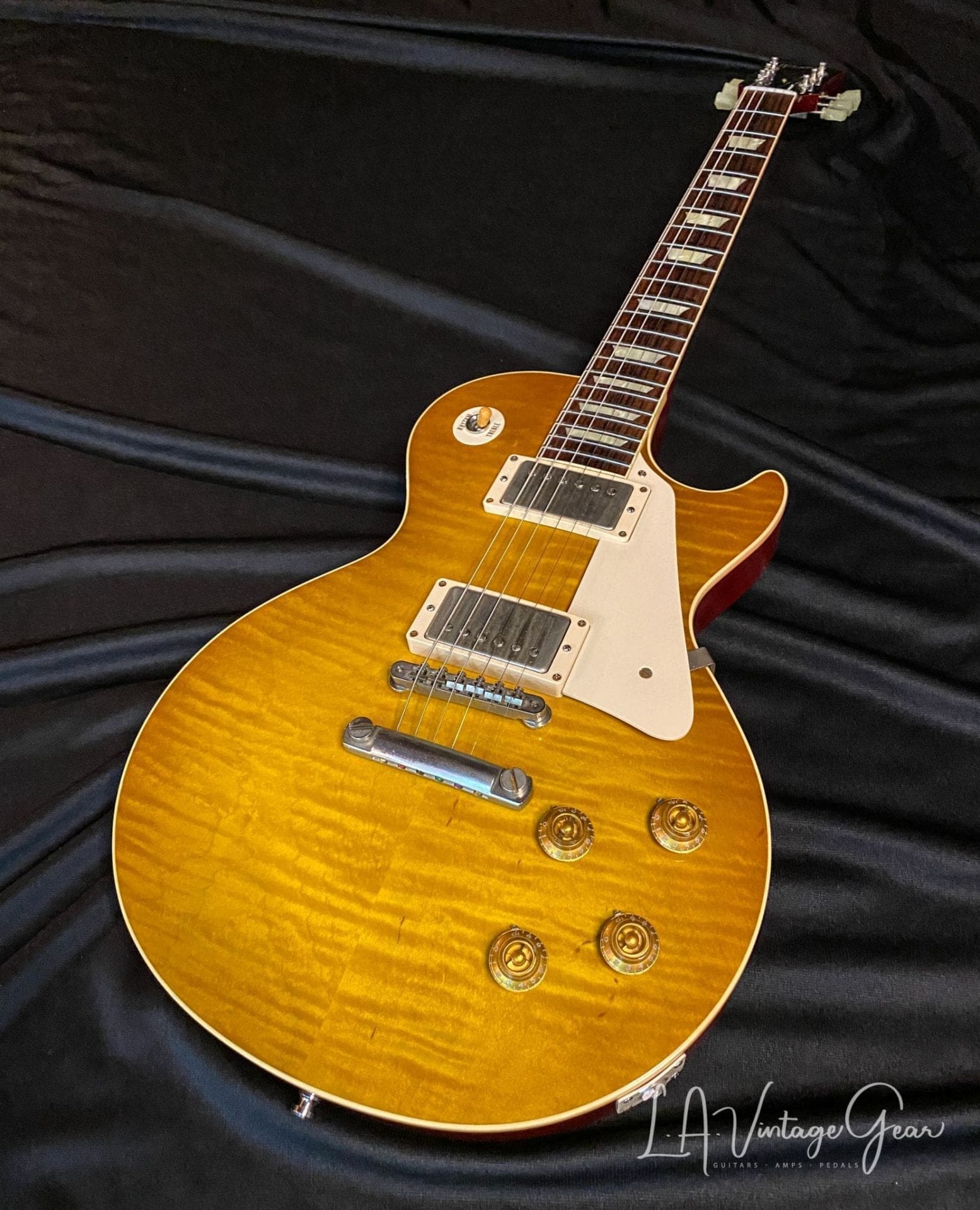 Gibson '59 Reissue Les Paul Custom VOS Electric Guitar 2014 Sunrise Tea Burst Flame Top