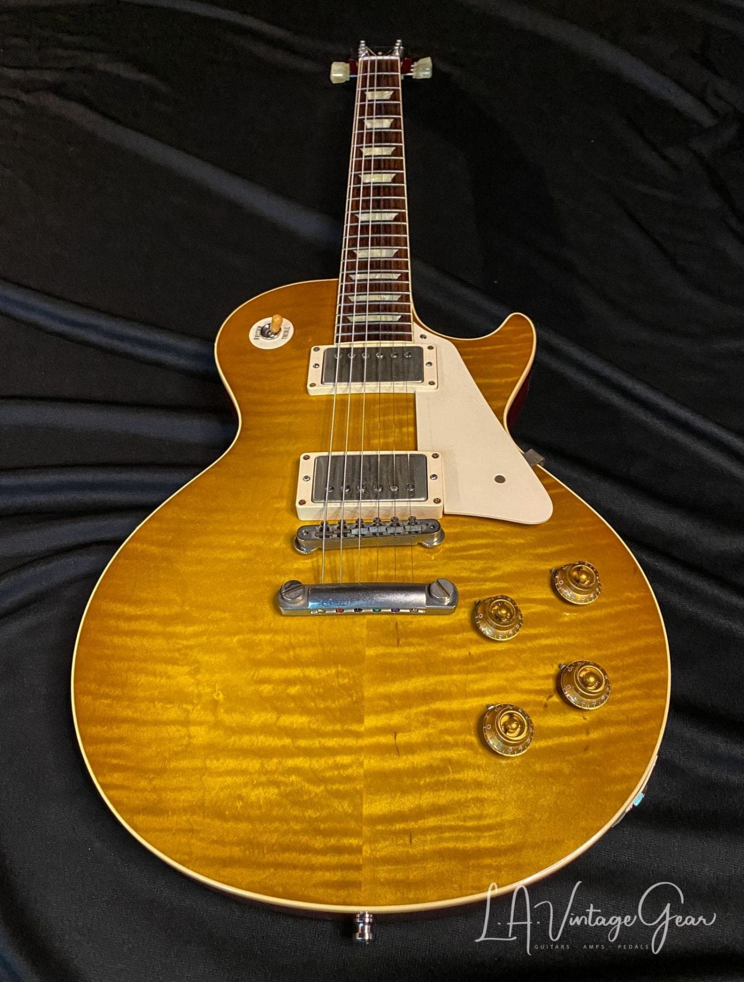 Gibson '59 Reissue Les Paul Custom VOS Electric Guitar 2014 Sunrise Tea Burst Flame Top - Image 2