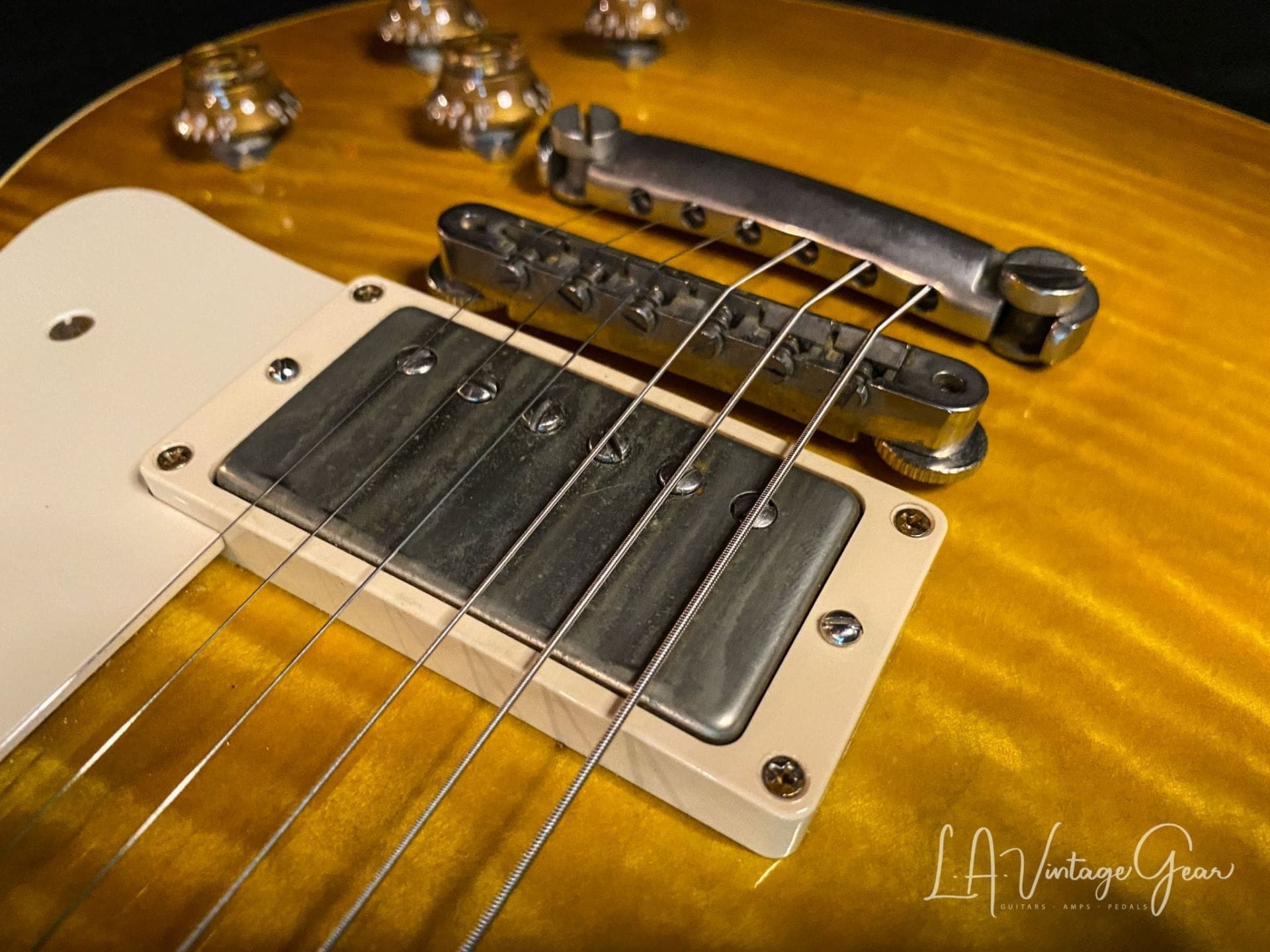Gibson '59 Reissue Les Paul Custom VOS Electric Guitar 2014 Sunrise Tea Burst Flame Top - Image 6