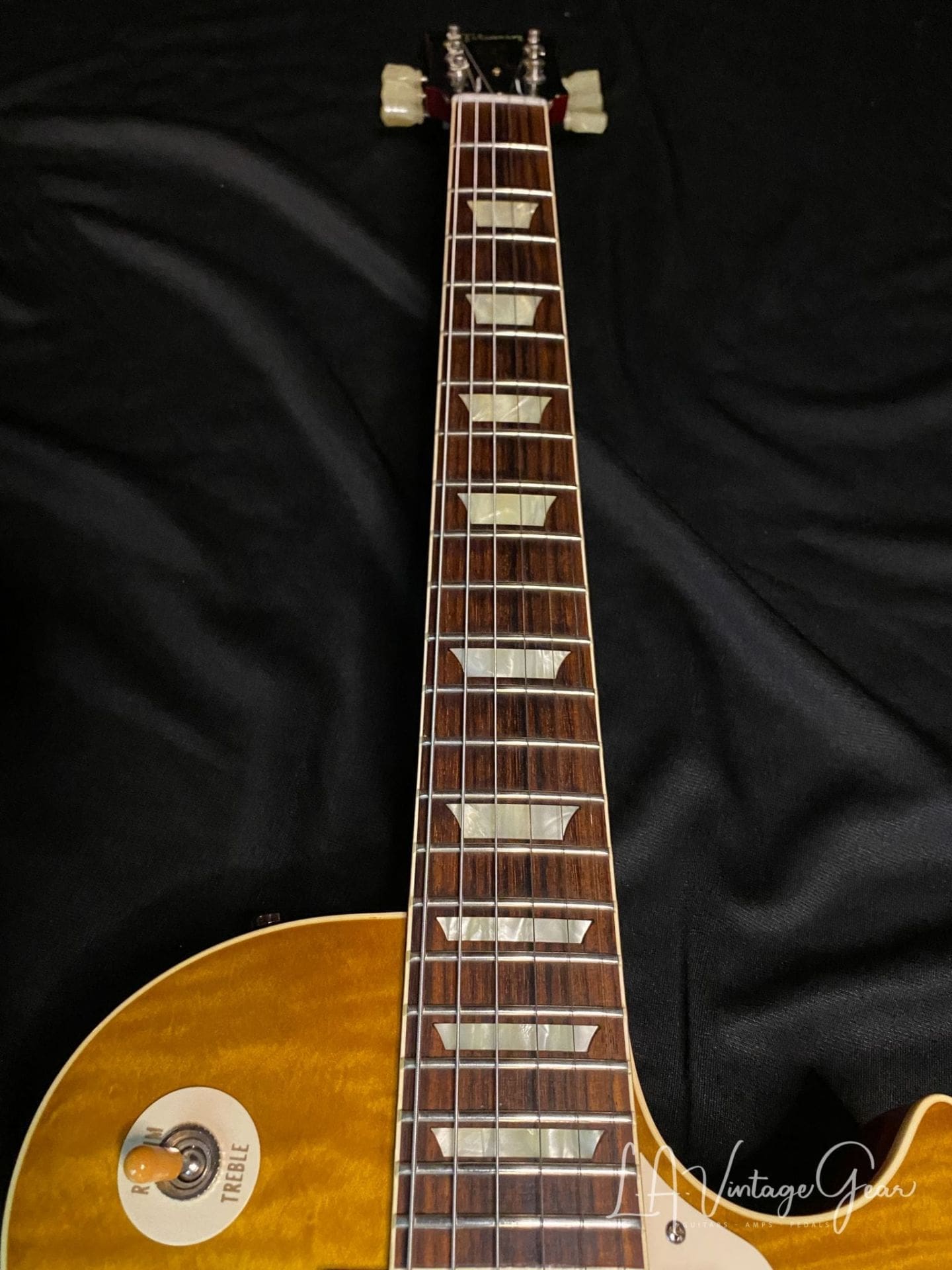 Gibson '59 Reissue Les Paul Custom VOS Electric Guitar 2014 Sunrise Tea Burst Flame Top - Image 14