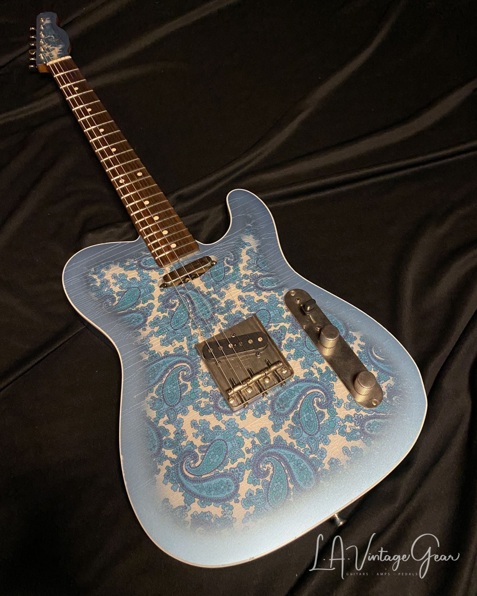 Xotic Blue Paisley T-Style Guitar XTC-1 #2149 - Image 3