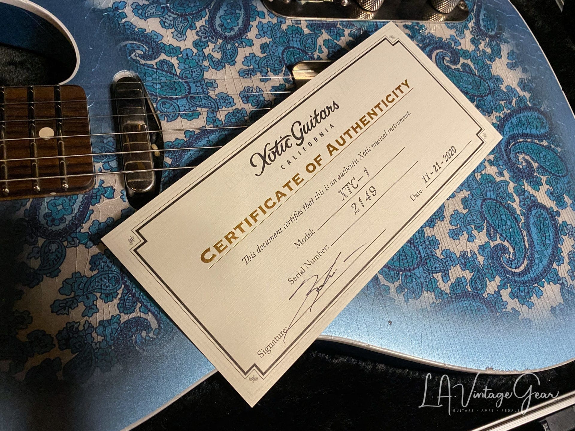 Xotic Blue Paisley T-Style Guitar XTC-1 #2149 - Image 18