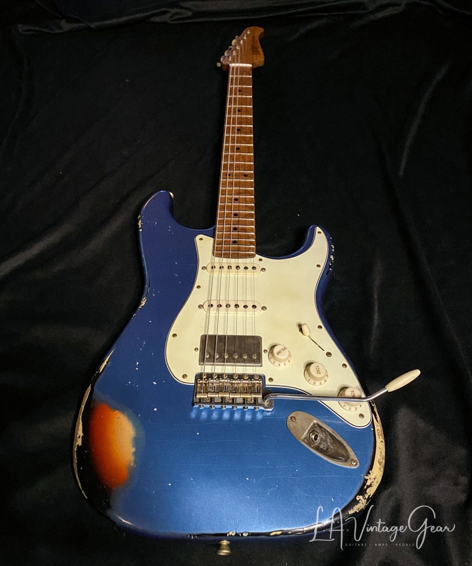 Xotic S-Style Electric Guitar XSC-2 in Lake Placid Blue over a 3T 'Burst #1915 - Image 2