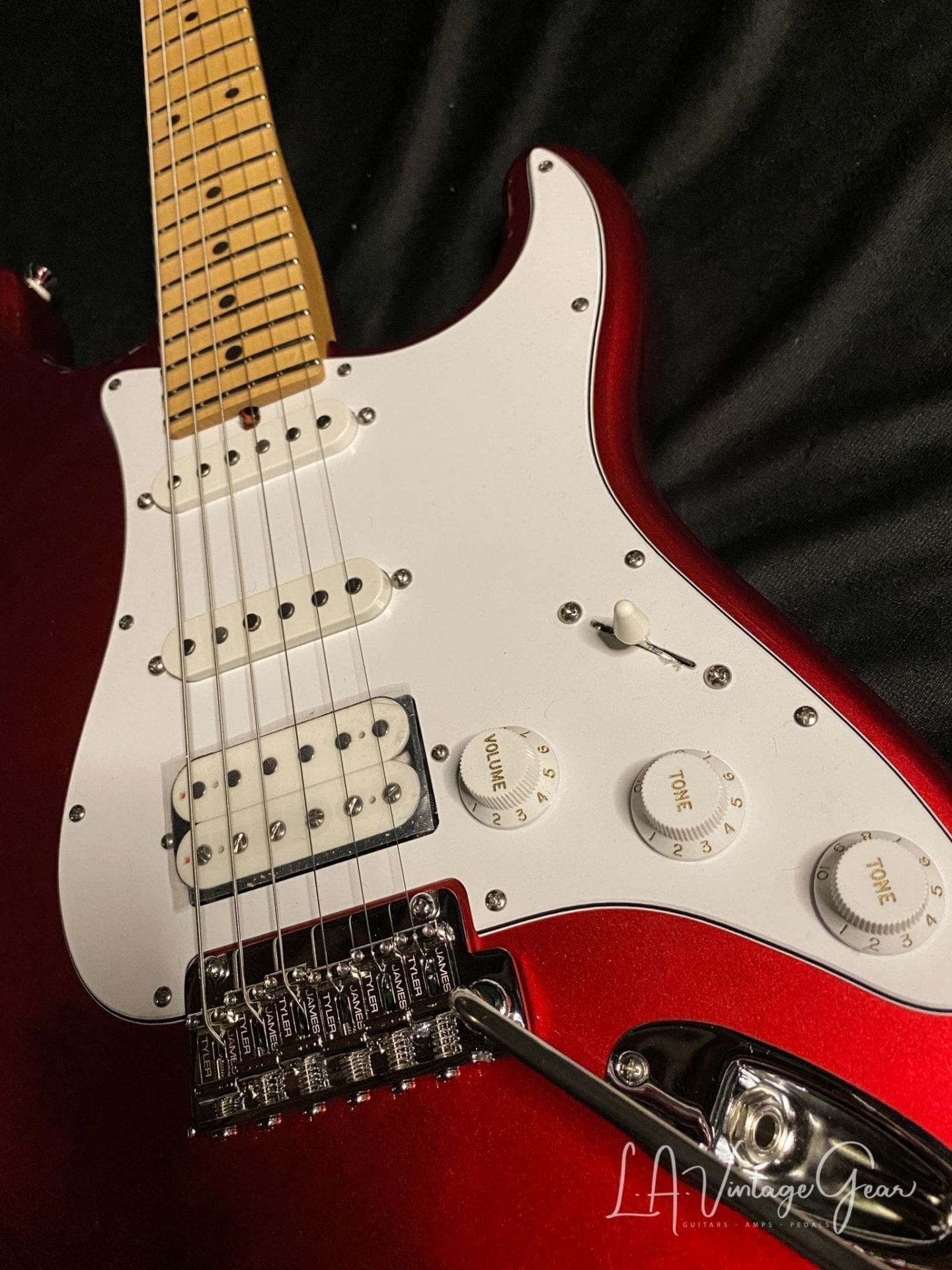 (SOLD) Tyler Classic Electric Guitar in Candy Apple Red - SSH Pickup Configuration - Image 6
