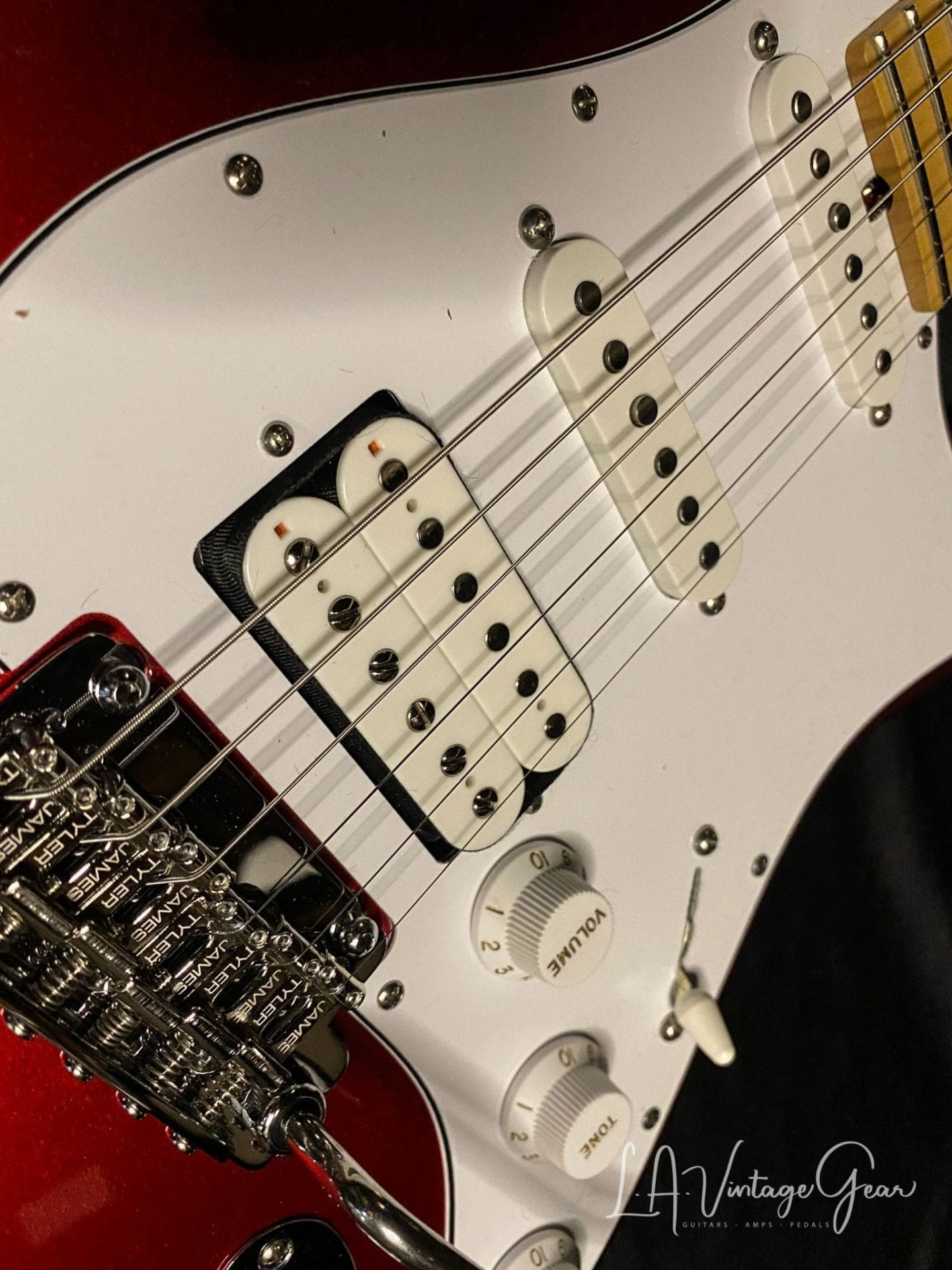 (SOLD) Tyler Classic Electric Guitar in Candy Apple Red - SSH Pickup Configuration - Image 7
