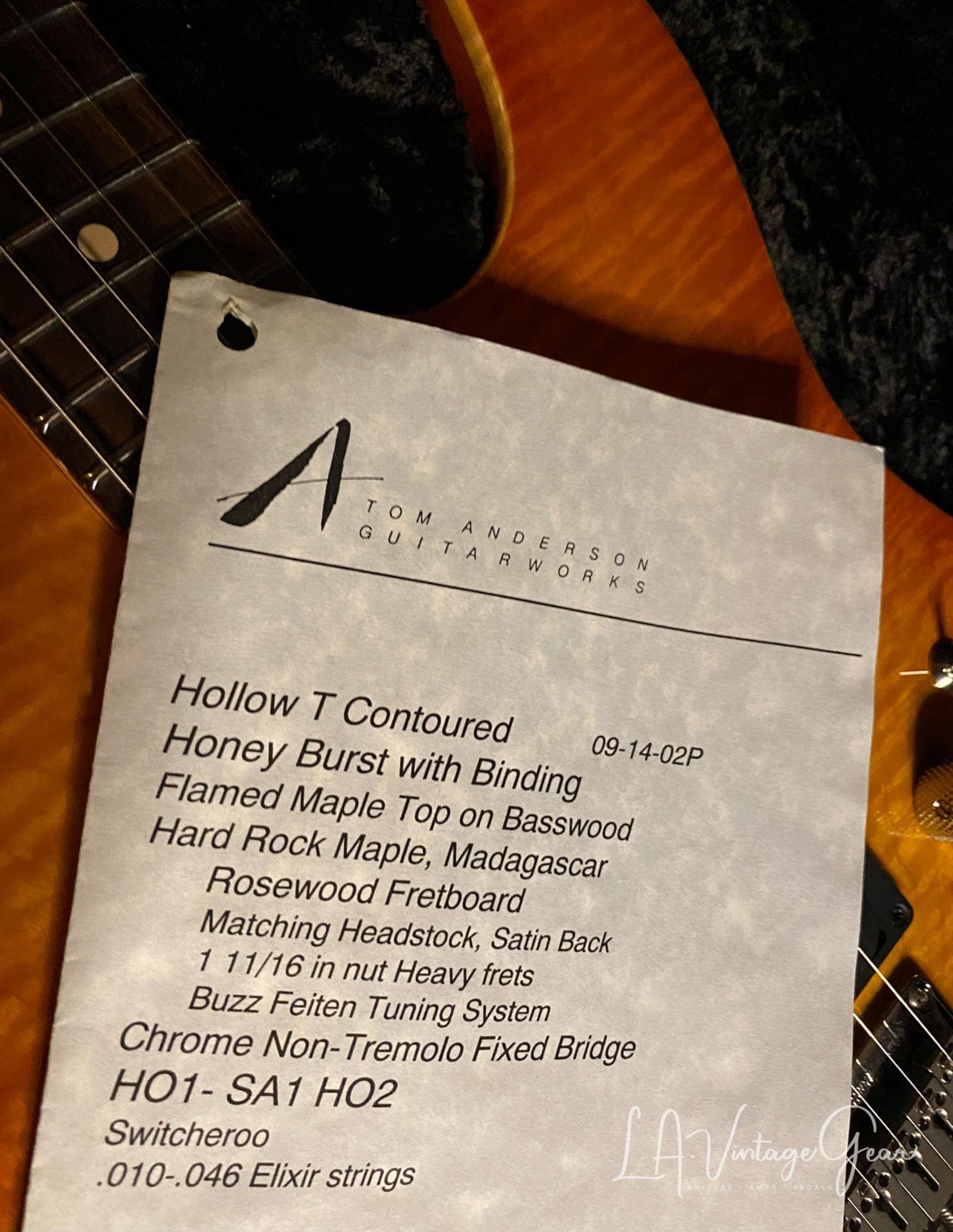Tom Anderson HollowT Contoured - Honey Burst Finish! - Image 20