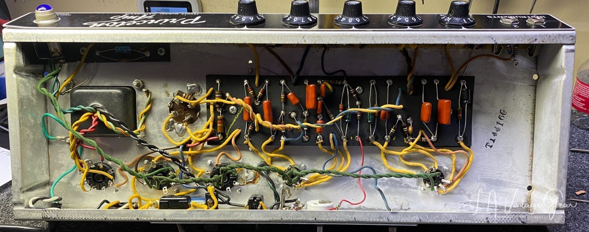 1966 Vintage Fender Princeton Blackface Guitar Amplifier - Sweet little amp - Image 14