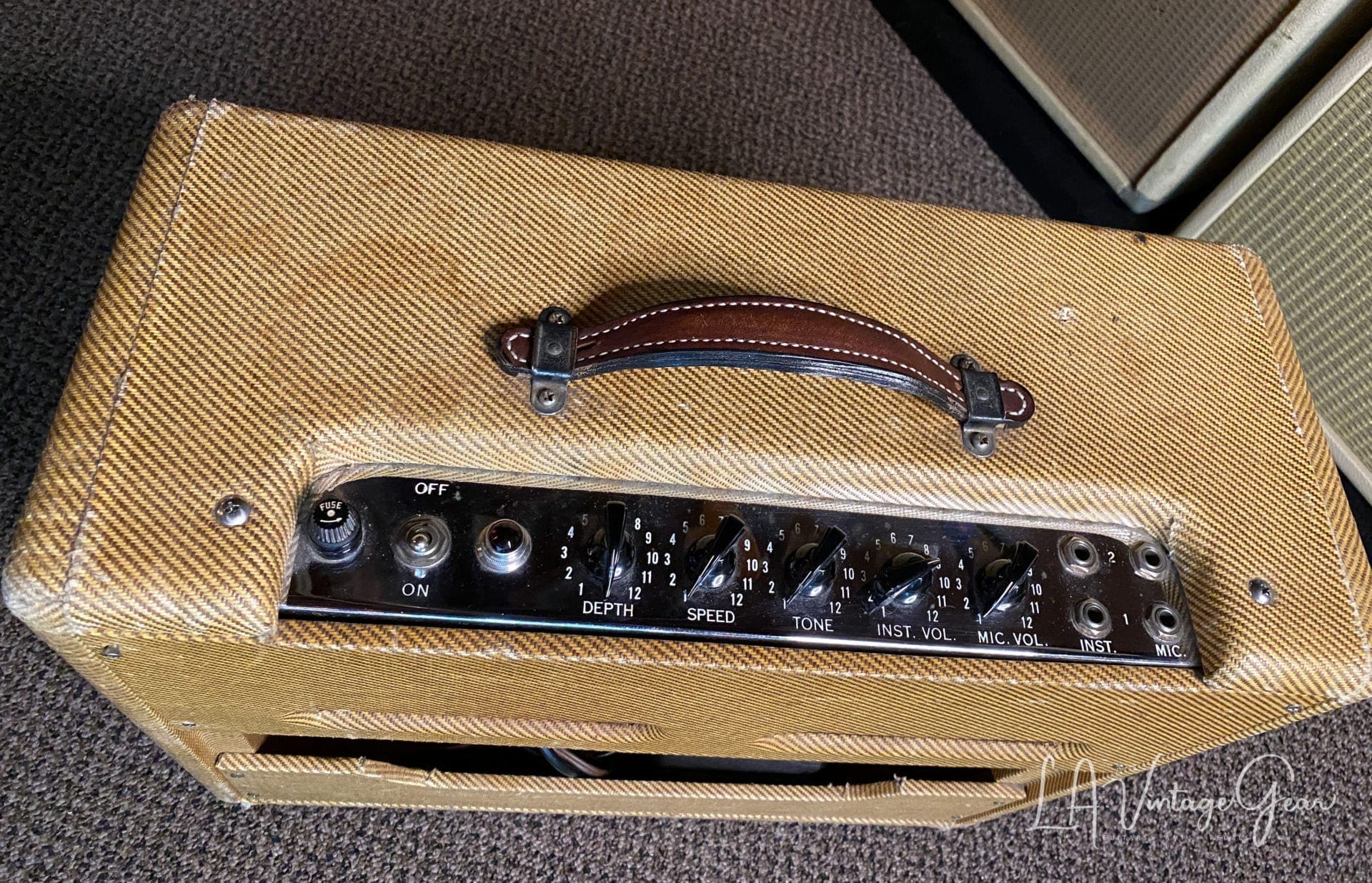 (SOLD) 1955 Vintage Fender Tremolux Tweed Guitar Amplifier -5E9 Circuit - We LOVE this amp ! - Image 6