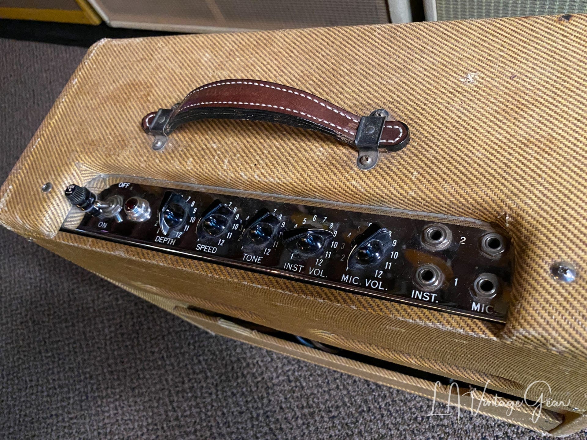 (SOLD) 1955 Vintage Fender Tremolux Tweed Guitar Amplifier -5E9 Circuit - We LOVE this amp ! - Image 7