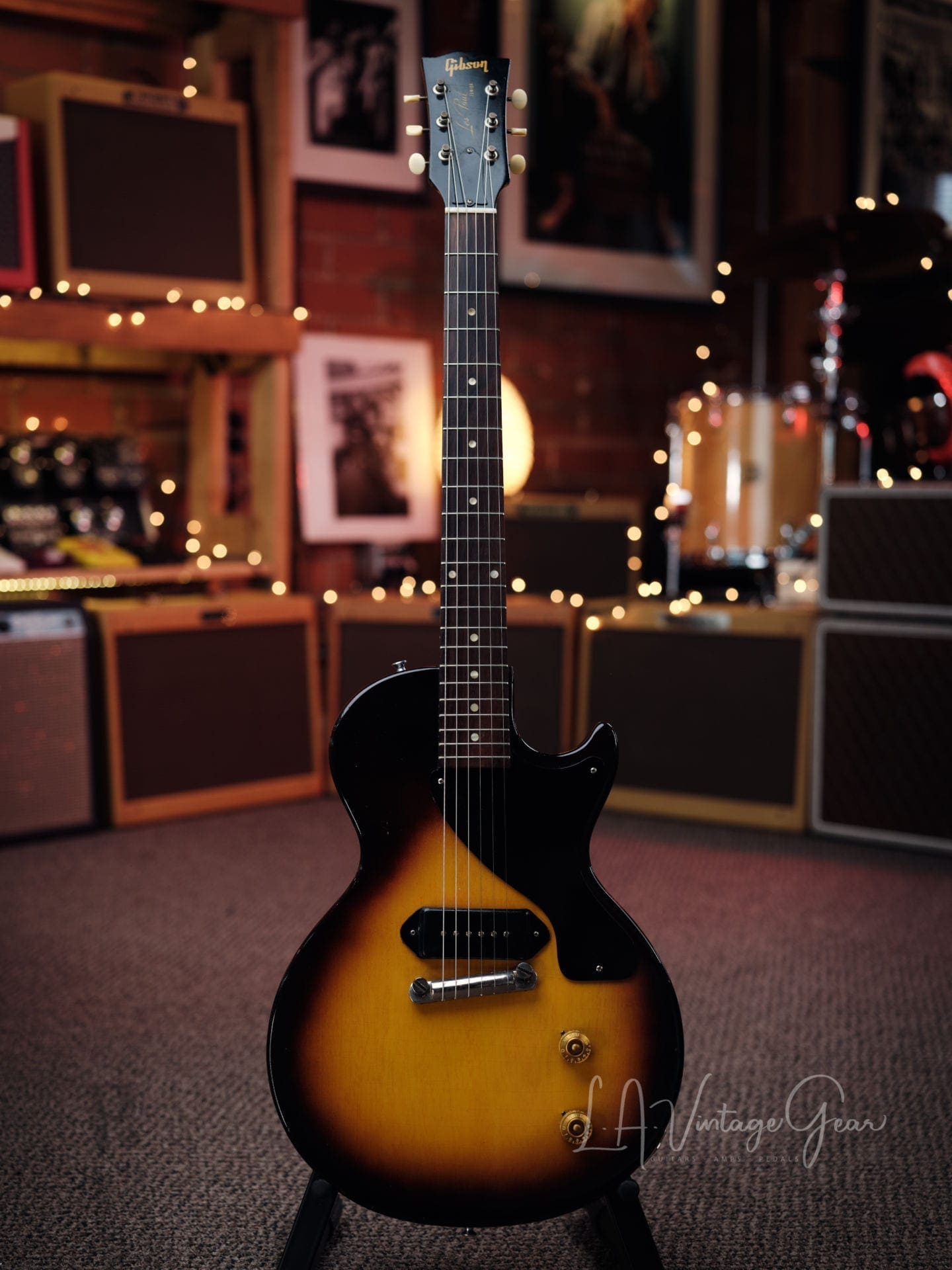 Gibson 1955 Vintage Les Paul Jr Electric Guitar - Sunburst Finish