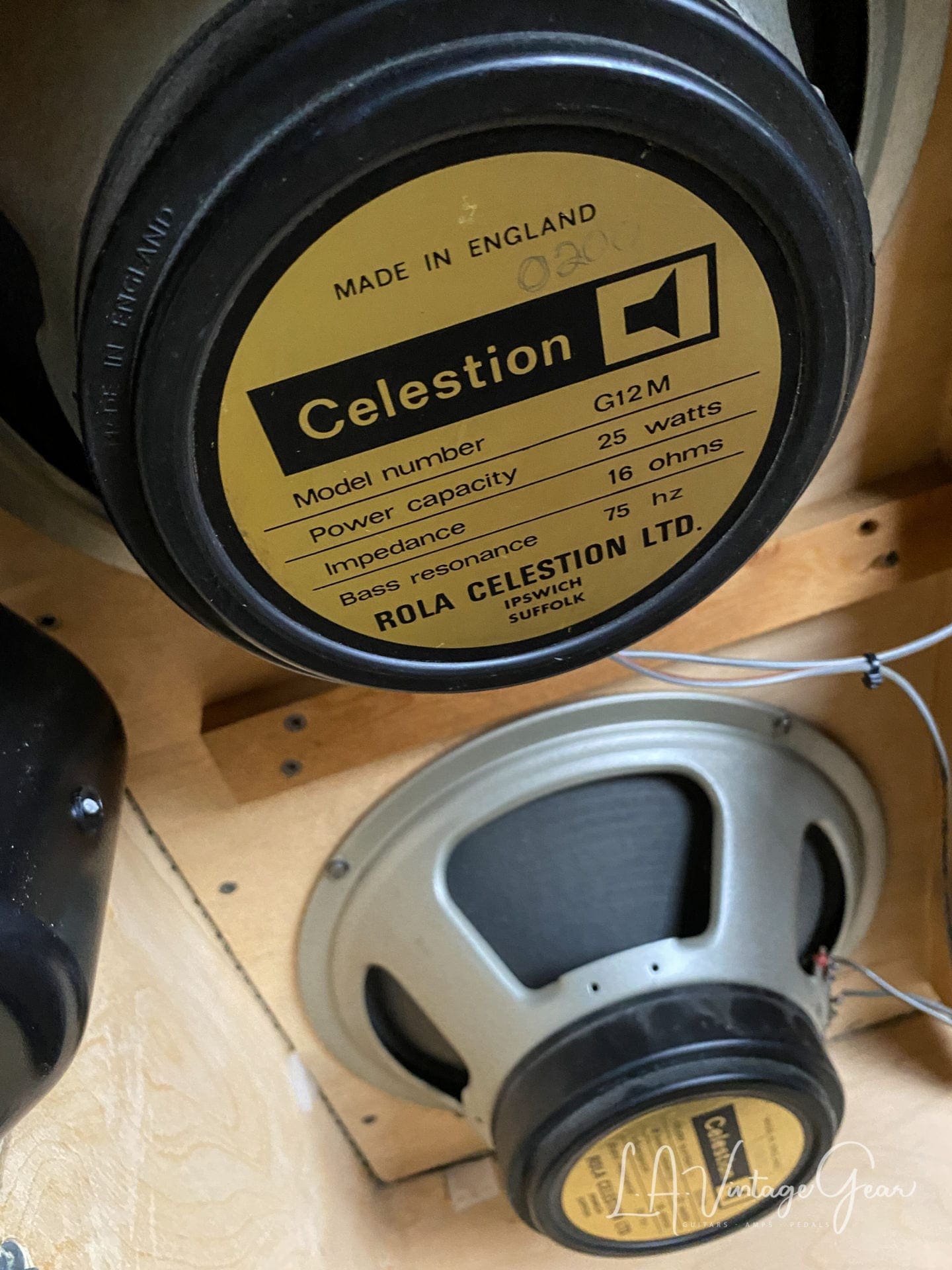Kerry Wright Recovered Marshall 4 x 12 Slant Cab - Original Celestion Black Back Rola Speakers! - Image 10