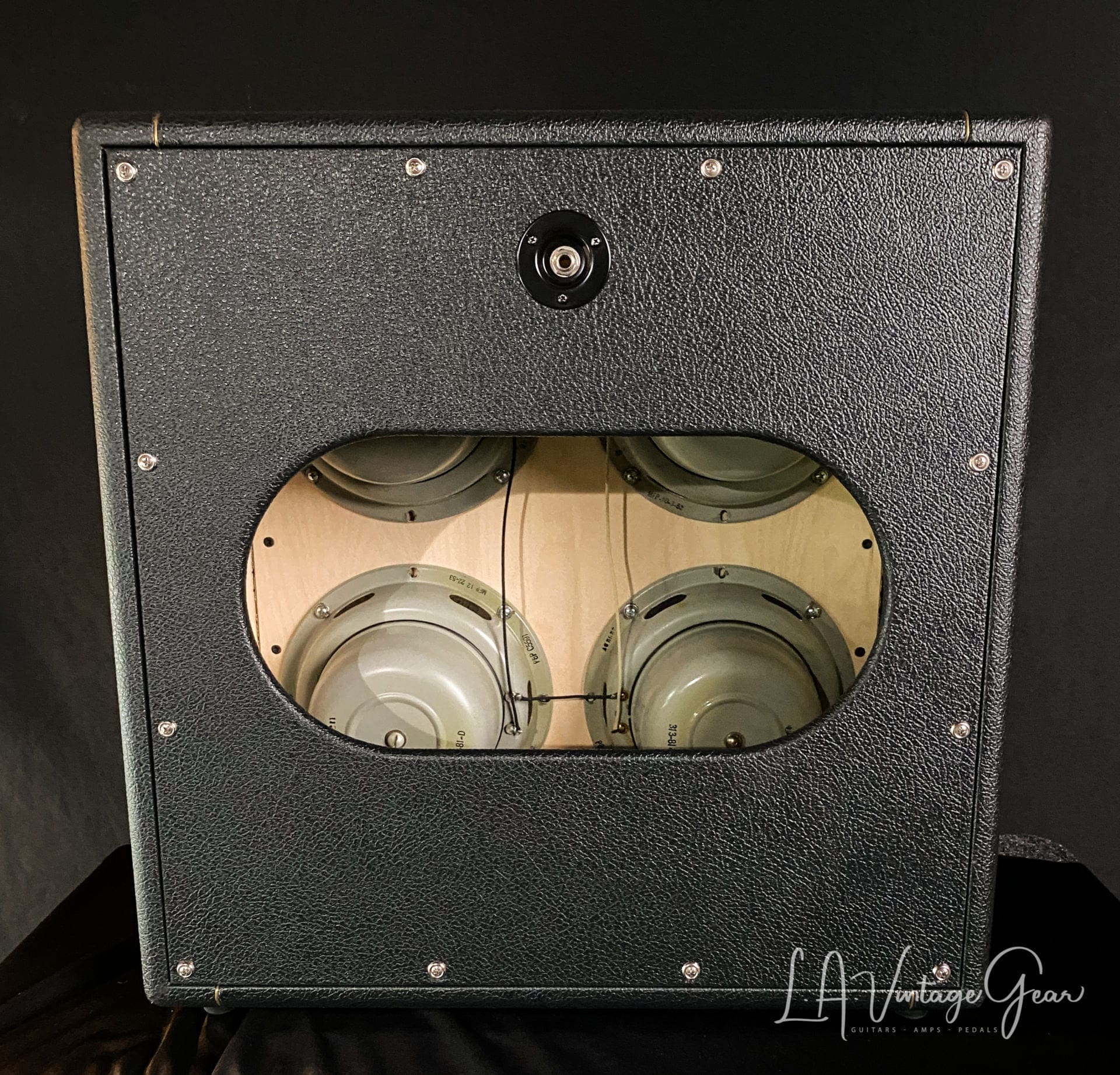 Kerry Wright Custom 4 x 8 Cab - Green Levant Finish with Checker Board Grill Cloth & Jensen P8P's - Image 5