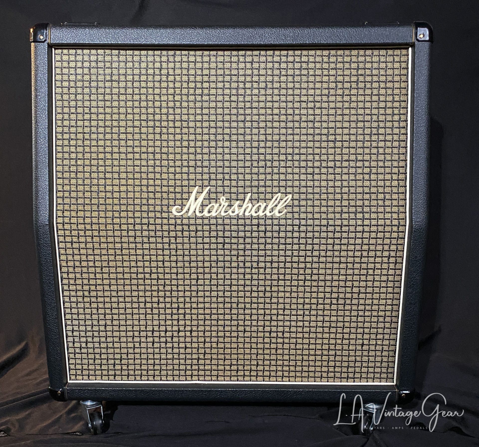 Kerry Wright Recovered Marshall 4 x 12 Slant Cab - Original Celestion Black Back Rola Speakers!