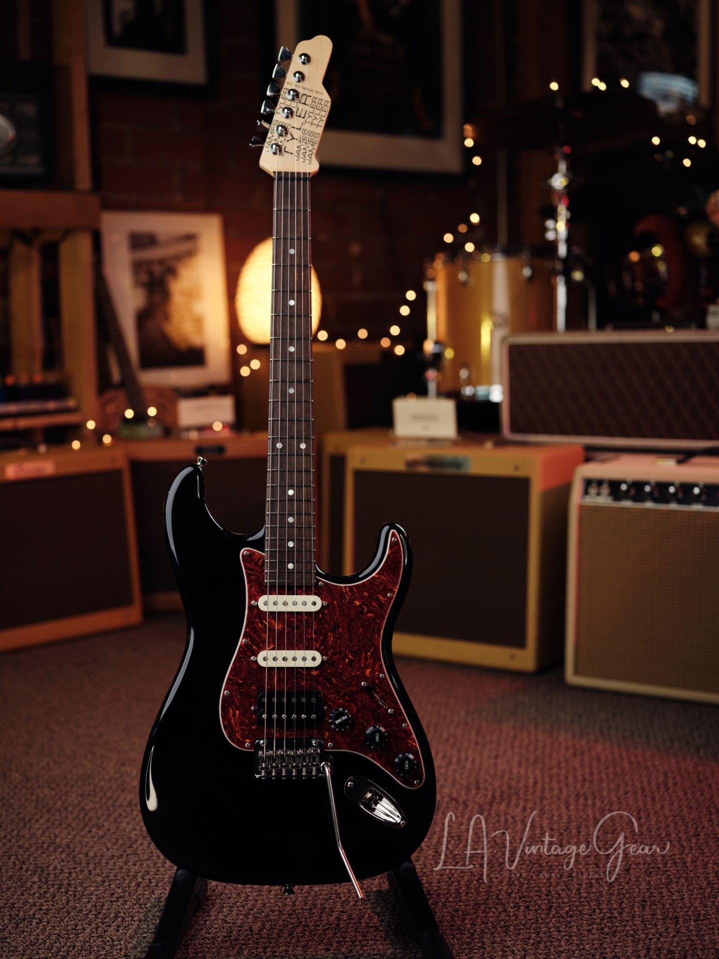 James Tyler Black Classic S-Style Electric Guitar - SSH Pickup Configuration - Brand New