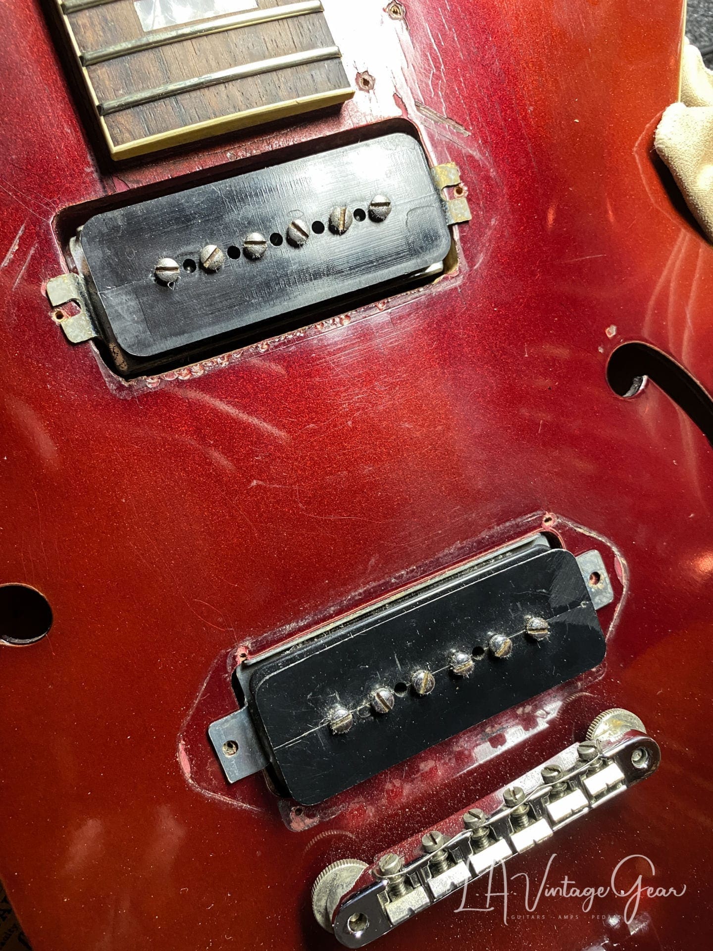 Gibson 1967 ES-330 in Sparkling Burgundy Mist - Original P90's - Image 21