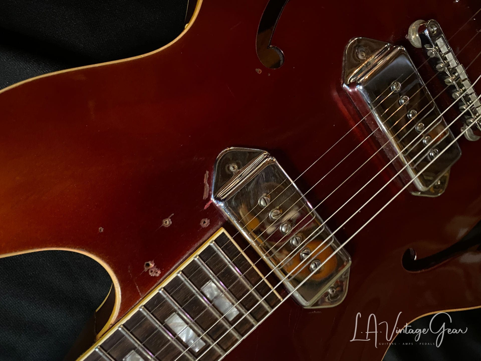 Gibson 1967 ES-330 in Sparkling Burgundy Mist - Original P90's - Image 5