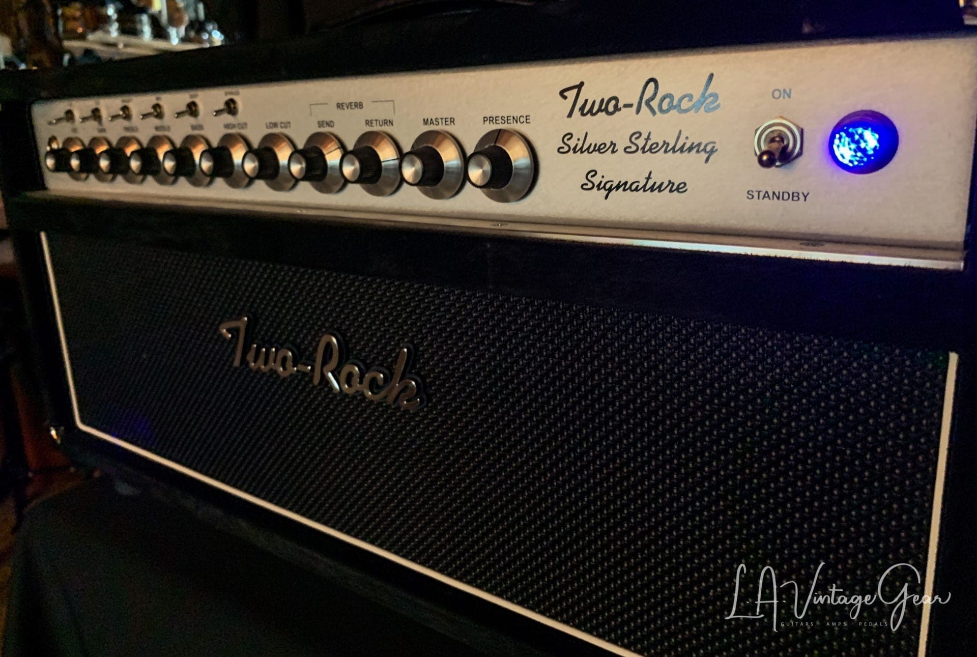 (Pre-Order) Two Rock Silver Sterling Signature 100 Watt Head - Black Suede & Silver Chassis