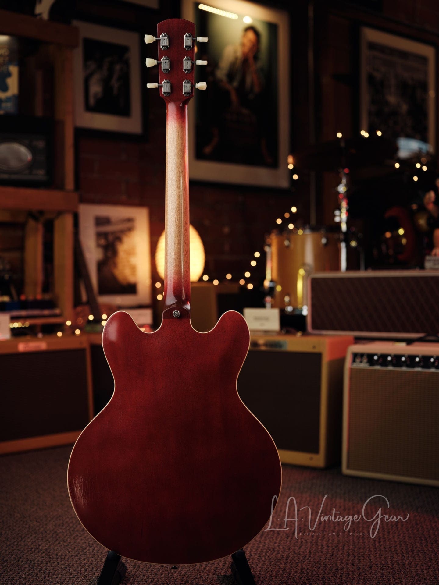 Josh Williams Mockingbird Electric Guitar-Cherry Finish with Small Block Inlays- JWGM 127 - Image 12