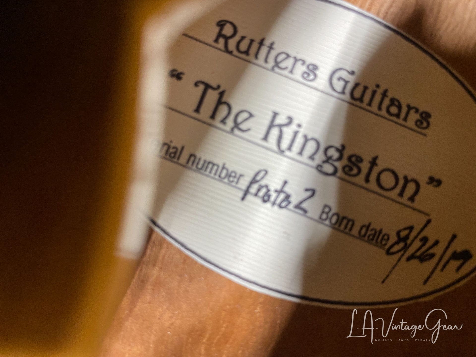 Rutters 'Kingston' Semi-Hollow Body Electric Guitar - ' Proto2 ' Loaded with Ron Ellis Pickups - Image 23