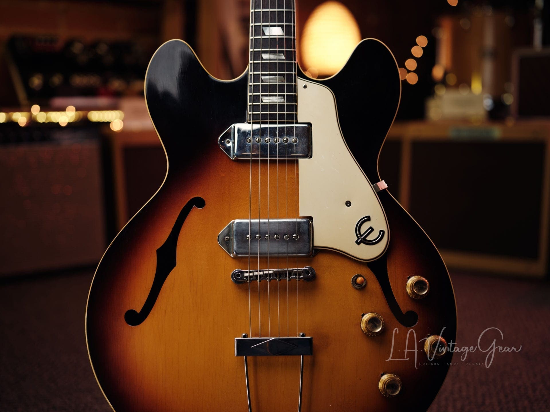 Epiphone Vintage 1965 Casino Electric Guitar - Dark Sunburst Finish - Owners Personal Beatle Guitar - Image 5