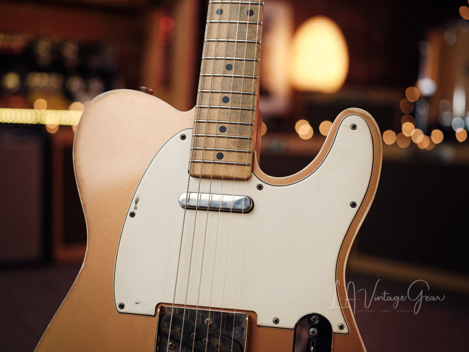 Danocaster Double Bound Single Cut Electric Guitar - in a Faded Out Candy Apple Finish! - Image 2