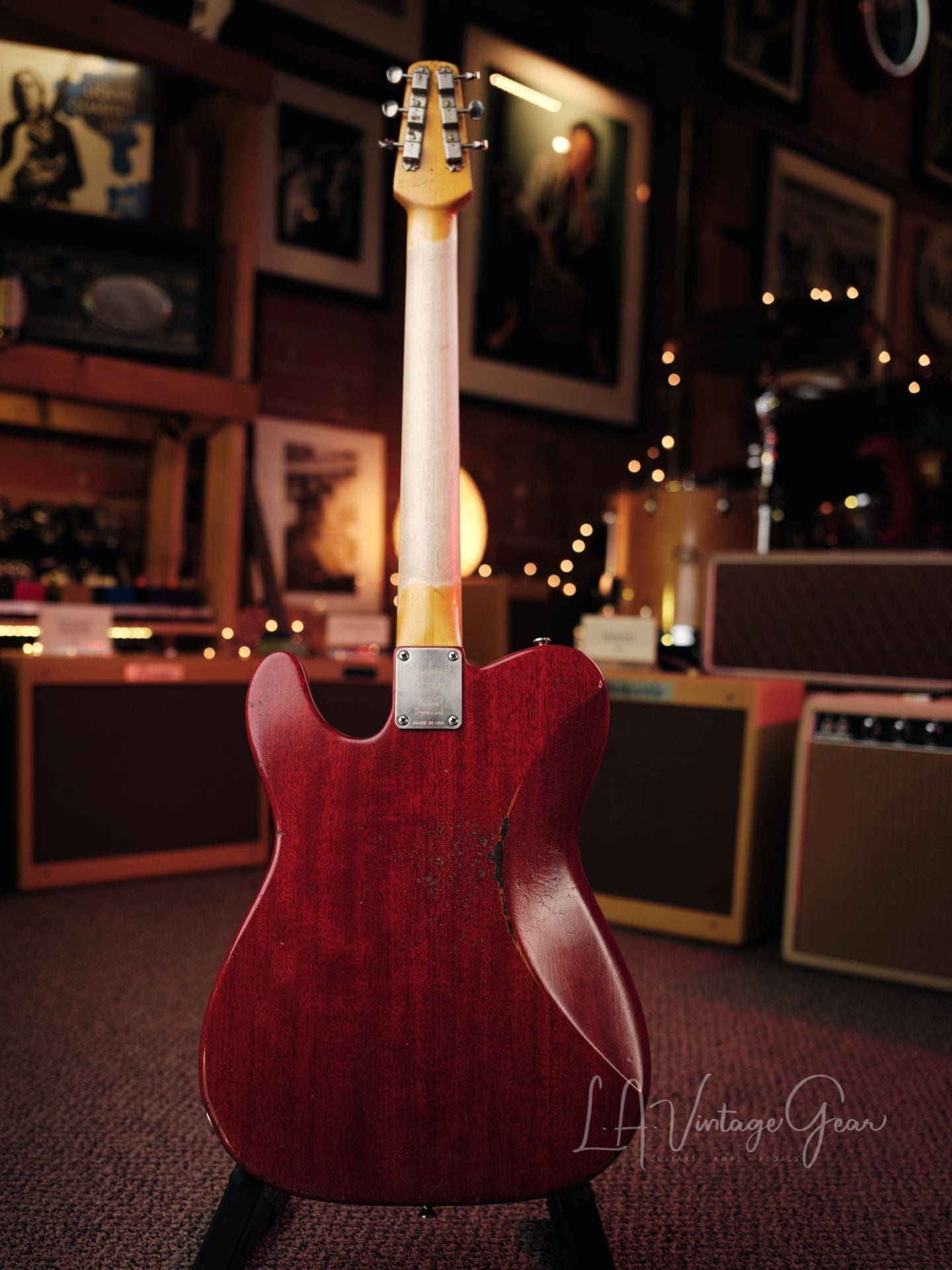 Shabat 'Lion Special' T-Style Electric Guitar - Cherry Mahogany Finish! - Image 8