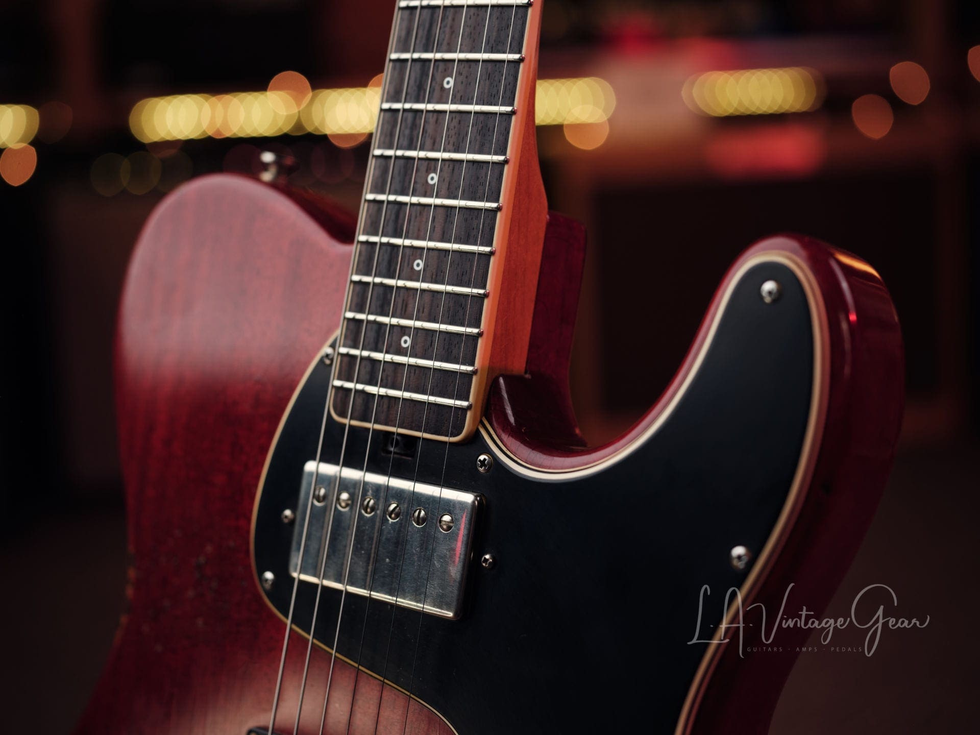 Shabat 'Lion Special' T-Style Electric Guitar - Cherry Mahogany Finish! - Image 5