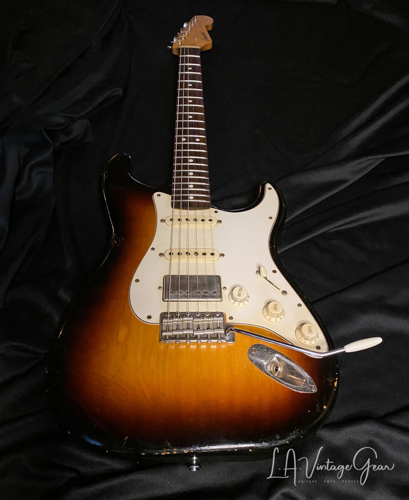 Danocaster Double Cut SSH Custom Electric Guitar - 2.5T Sunburst and Arcane Pickups - Image 2