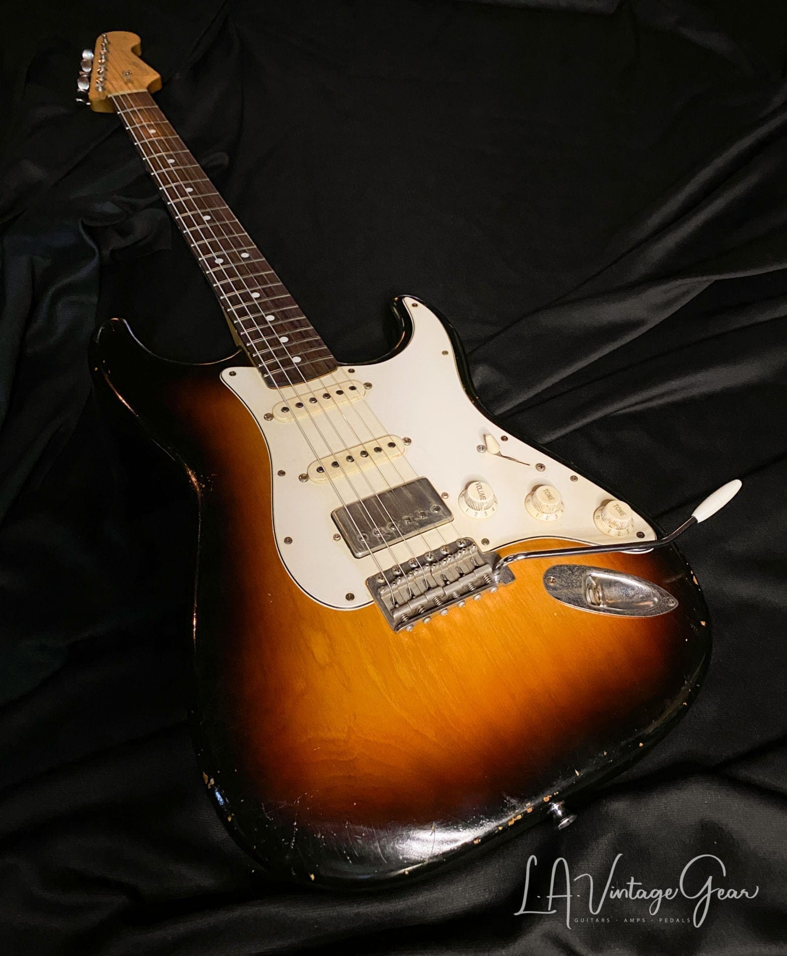 Danocaster Double Cut SSH Custom Electric Guitar - 2.5T Sunburst and Arcane Pickups - Image 3