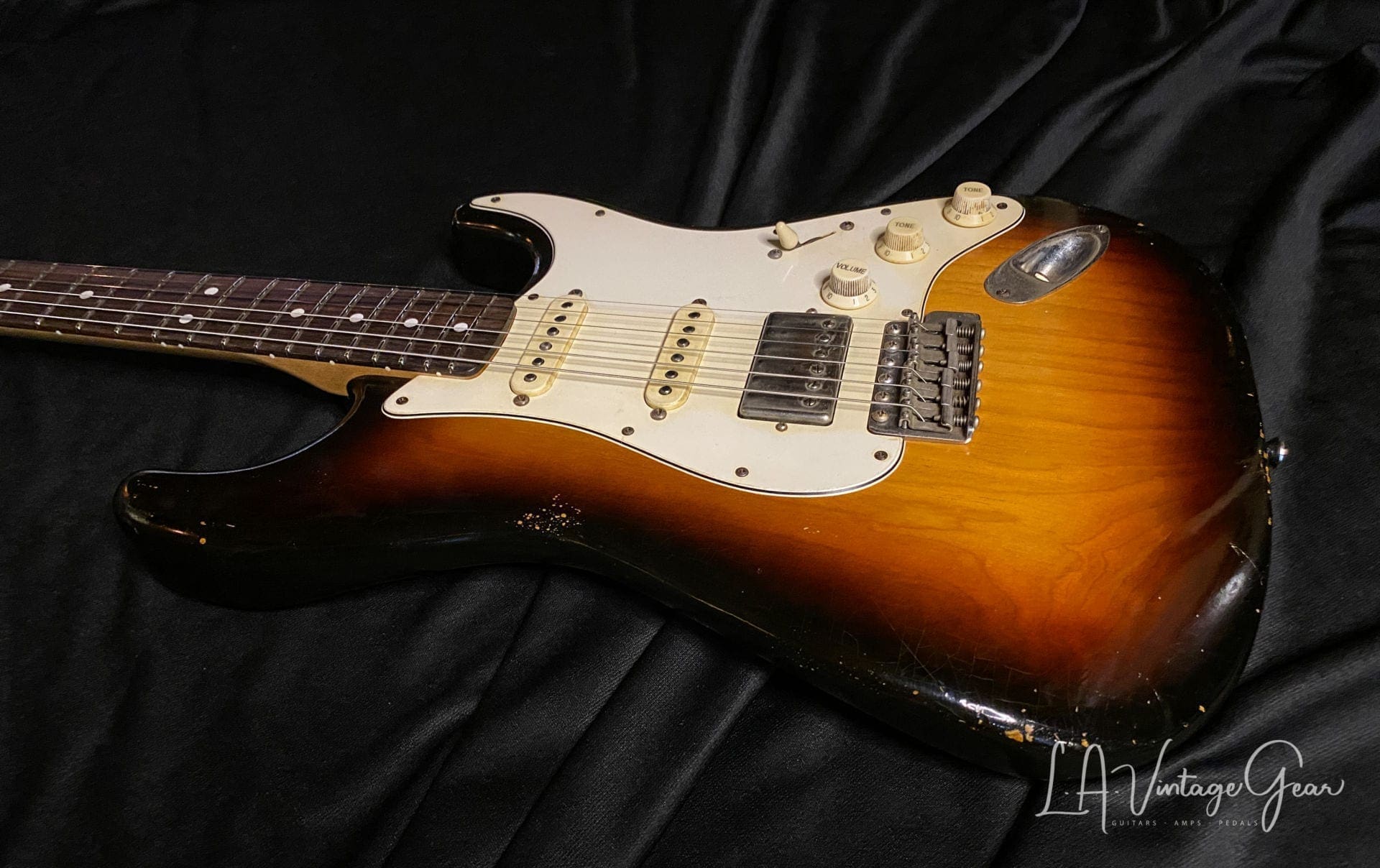 Danocaster Double Cut SSH Custom Electric Guitar - 2.5T Sunburst and Arcane Pickups - Image 11
