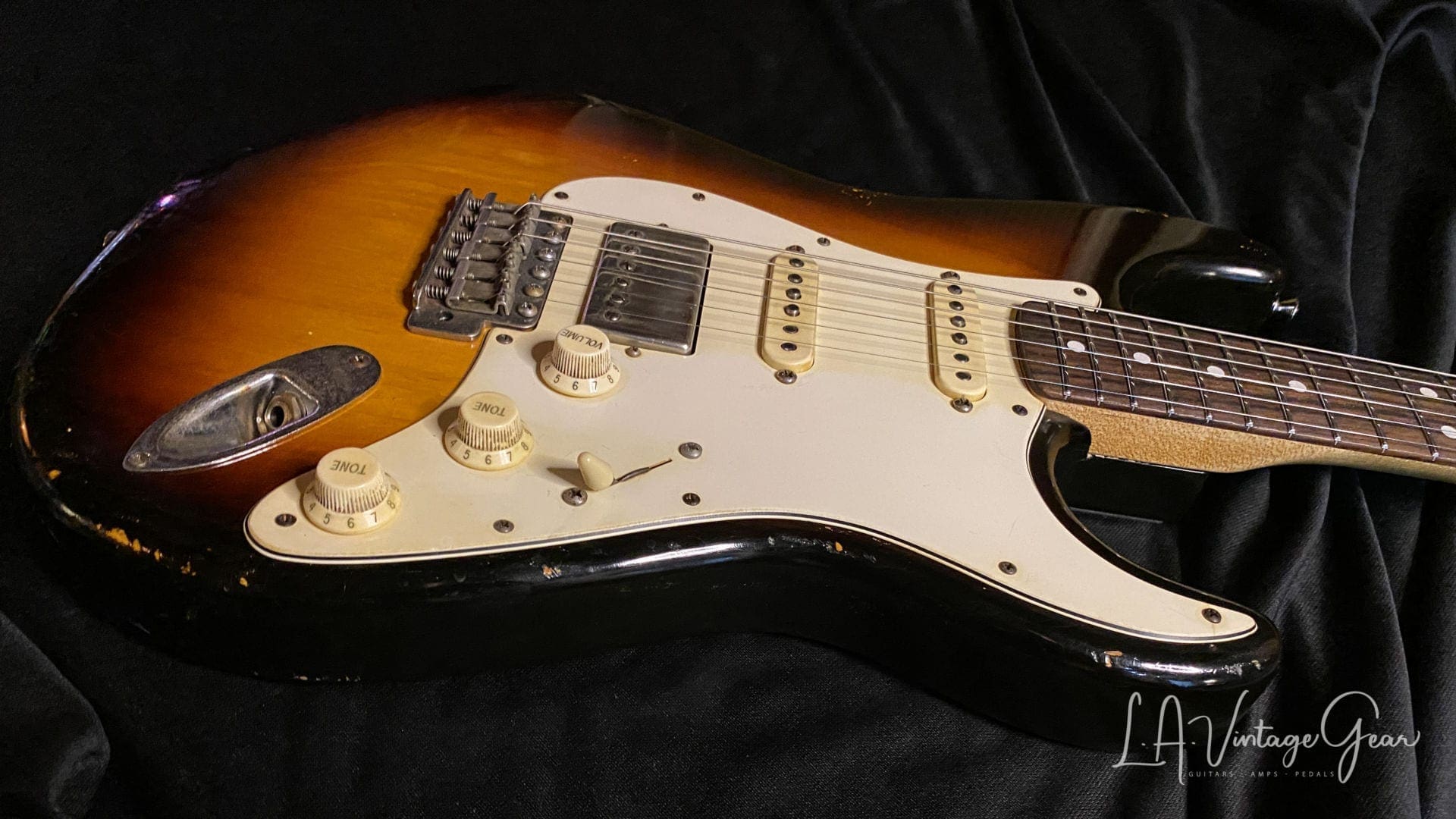 Danocaster Double Cut SSH Custom Electric Guitar - 2.5T Sunburst and Arcane Pickups - Image 12