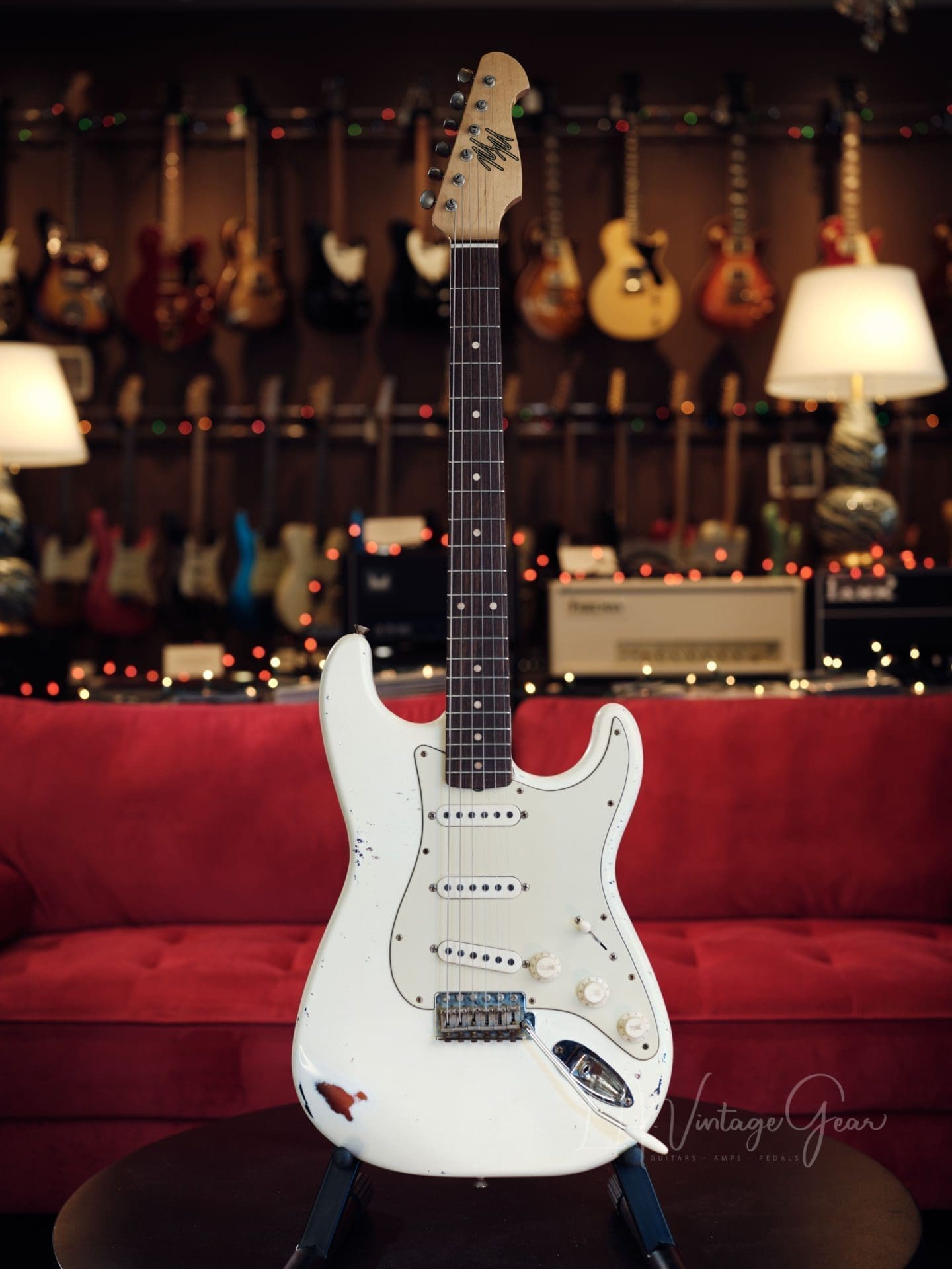 Mario Martin Oly White S-Style Relic Electric Guitar - Ash Body & Arcane Pups - Brand New!