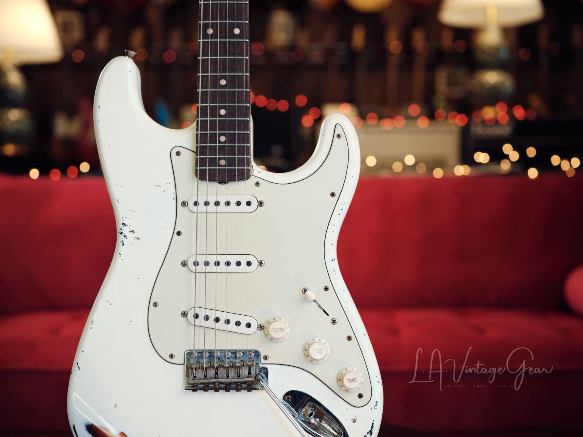 Mario Martin Oly White S-Style Relic Electric Guitar - Ash Body & Arcane Pups - Brand New! - Image 4