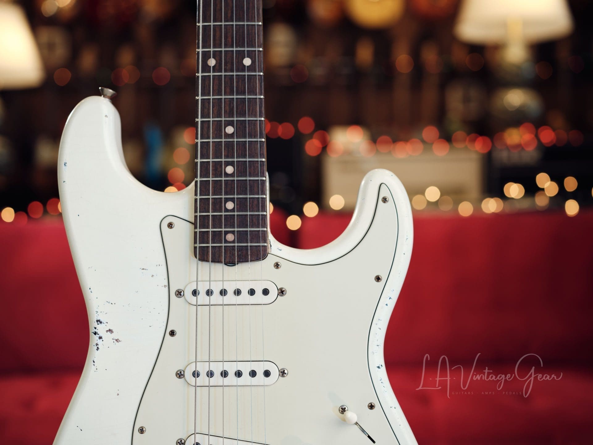 Mario Martin Oly White S-Style Relic Electric Guitar - Ash Body & Arcane Pups - Brand New! - Image 5