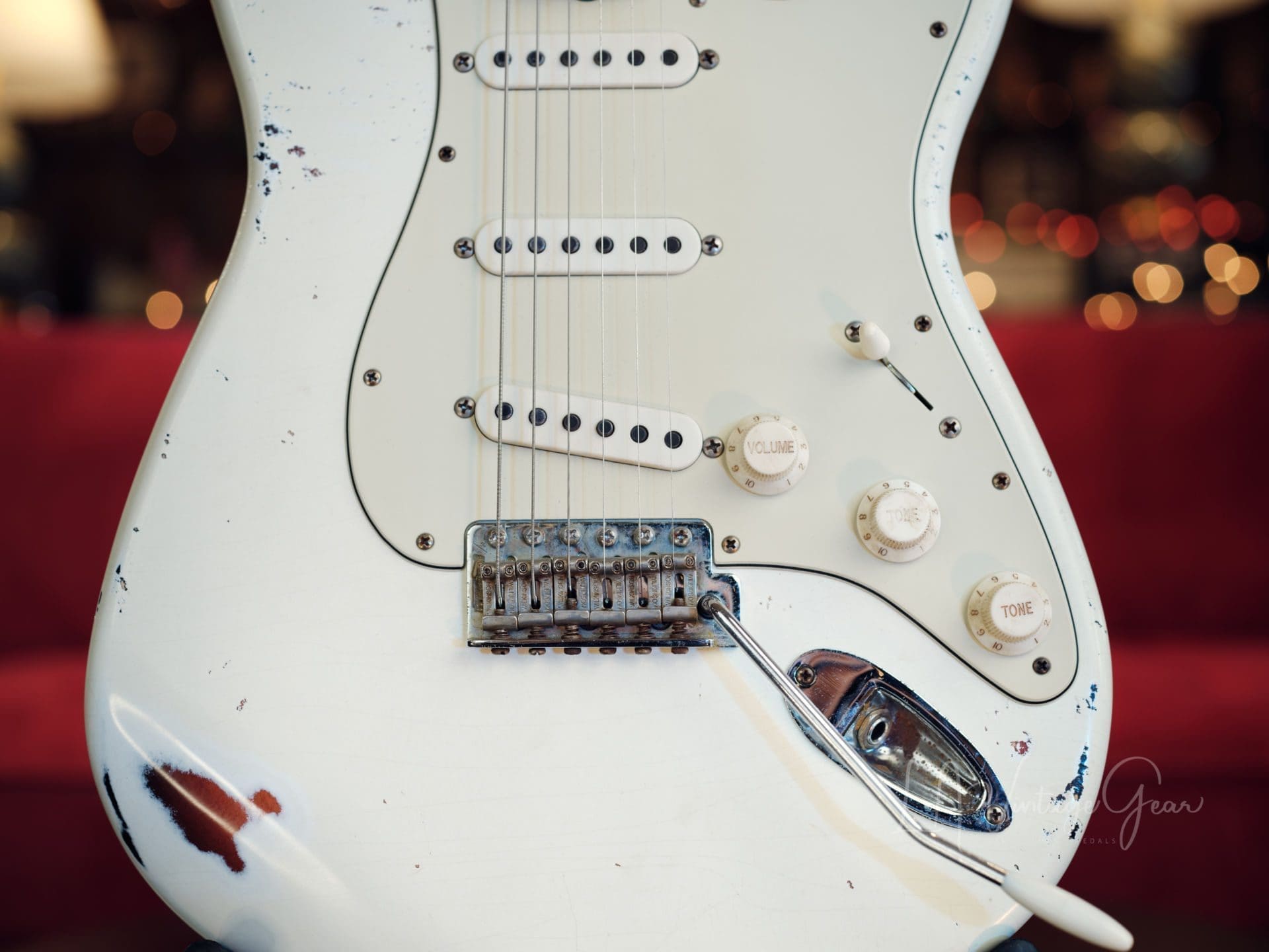 Mario Martin Oly White S-Style Relic Electric Guitar - Ash Body & Arcane Pups - Brand New! - Image 7