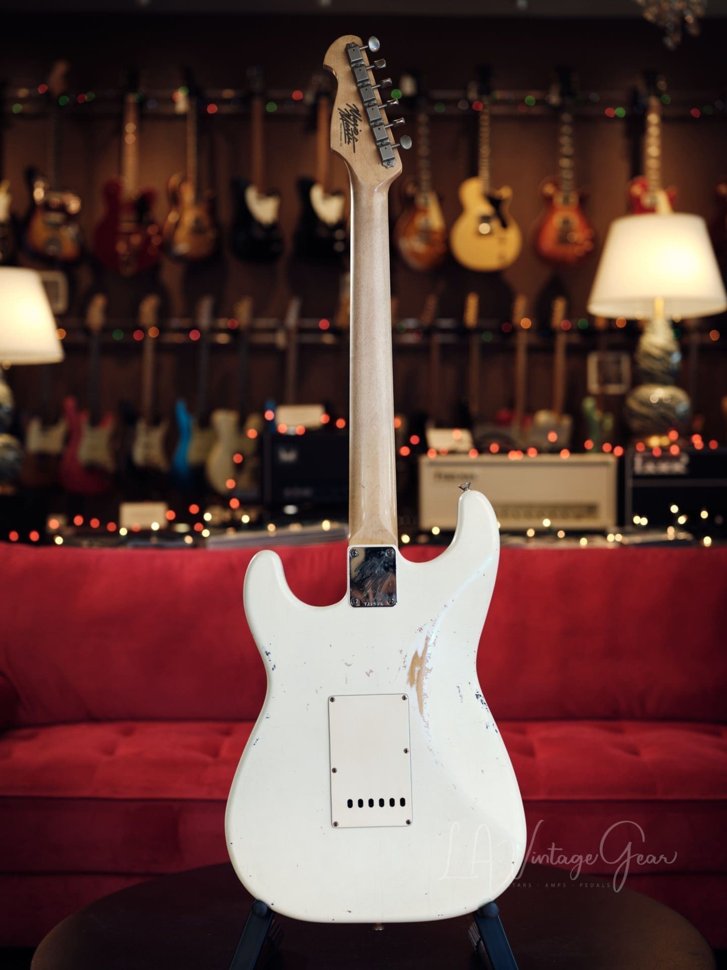 Mario Martin Oly White S-Style Relic Electric Guitar - Ash Body & Arcane Pups - Brand New! - Image 9