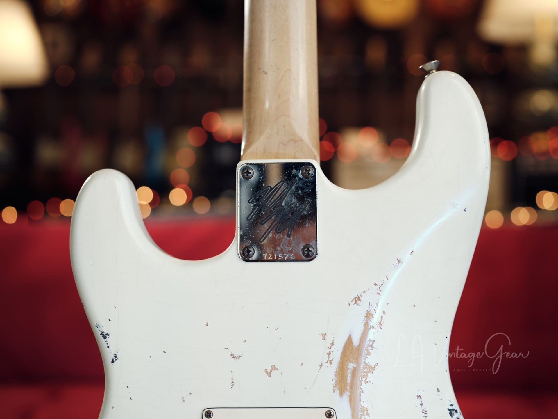 Mario Martin Oly White S-Style Relic Electric Guitar - Ash Body & Arcane Pups - Brand New! - Image 11