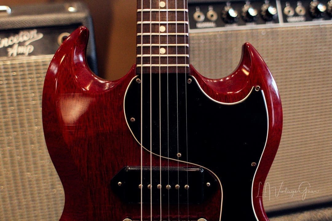 Gibson Vintage 1964 SG Jr.- Original Heritage Cherry Finish & P90 Pickup! Nice Beefy Neck! - Image 3