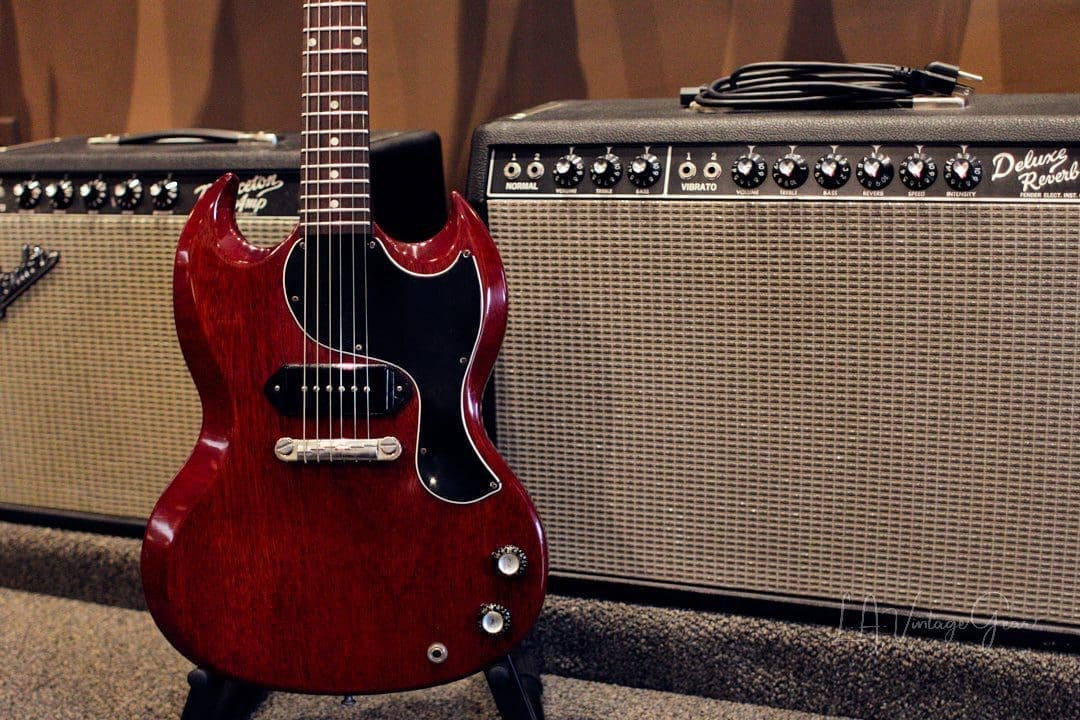 Gibson Vintage 1964 SG Jr.- Original Heritage Cherry Finish & P90 Pickup! Nice Beefy Neck! - Image 2