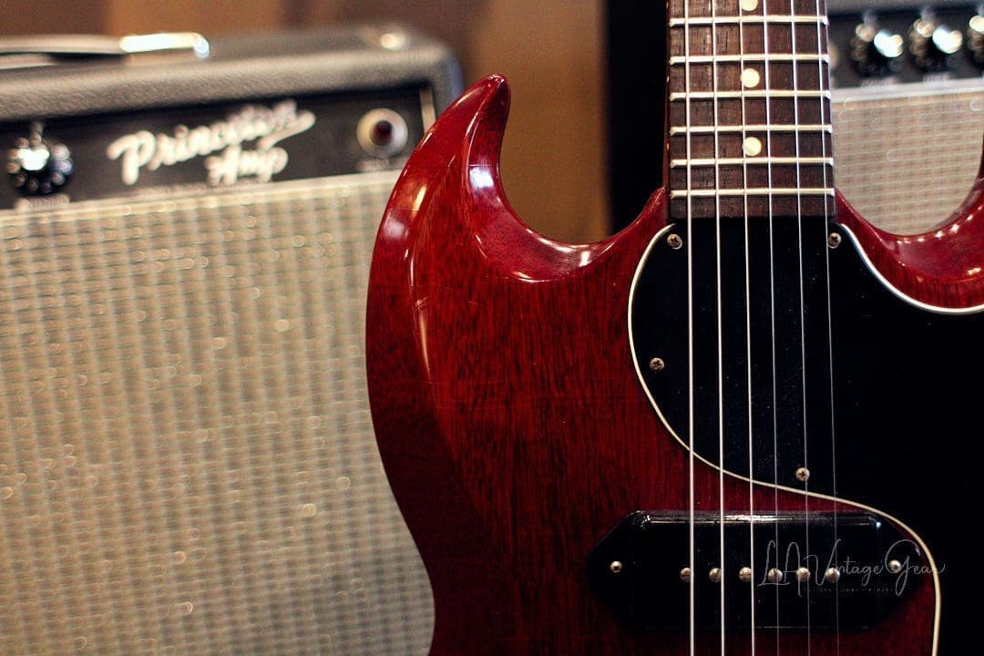 Gibson Vintage 1964 SG Jr.- Original Heritage Cherry Finish & P90 Pickup! Nice Beefy Neck! - Image 5