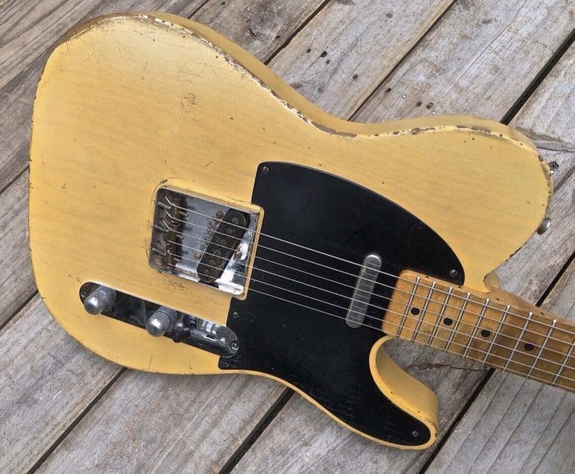 Danocaster Single Cut Butterscotch Blackguard Electric Guitar - One Piece Ash Body & Budz A3 Pickups!