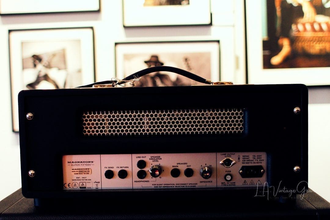 Magnatone Super 15 Tube Amplifier Head - Black Tolex - 15 Watts & In Mint Condition with Vinyl Cover! - Image 5