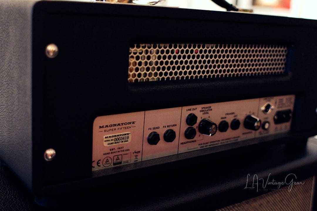 Magnatone Super 15 Tube Amplifier Head - Black Tolex - 15 Watts & In Mint Condition with Vinyl Cover! - Image 7