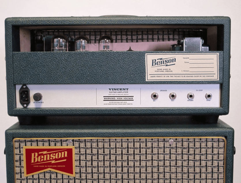 Benson Vincent 30 Watt Channel Switching Head & 2x12 Open Back Cab - Green Tolex - Mint Condition! - Image 5